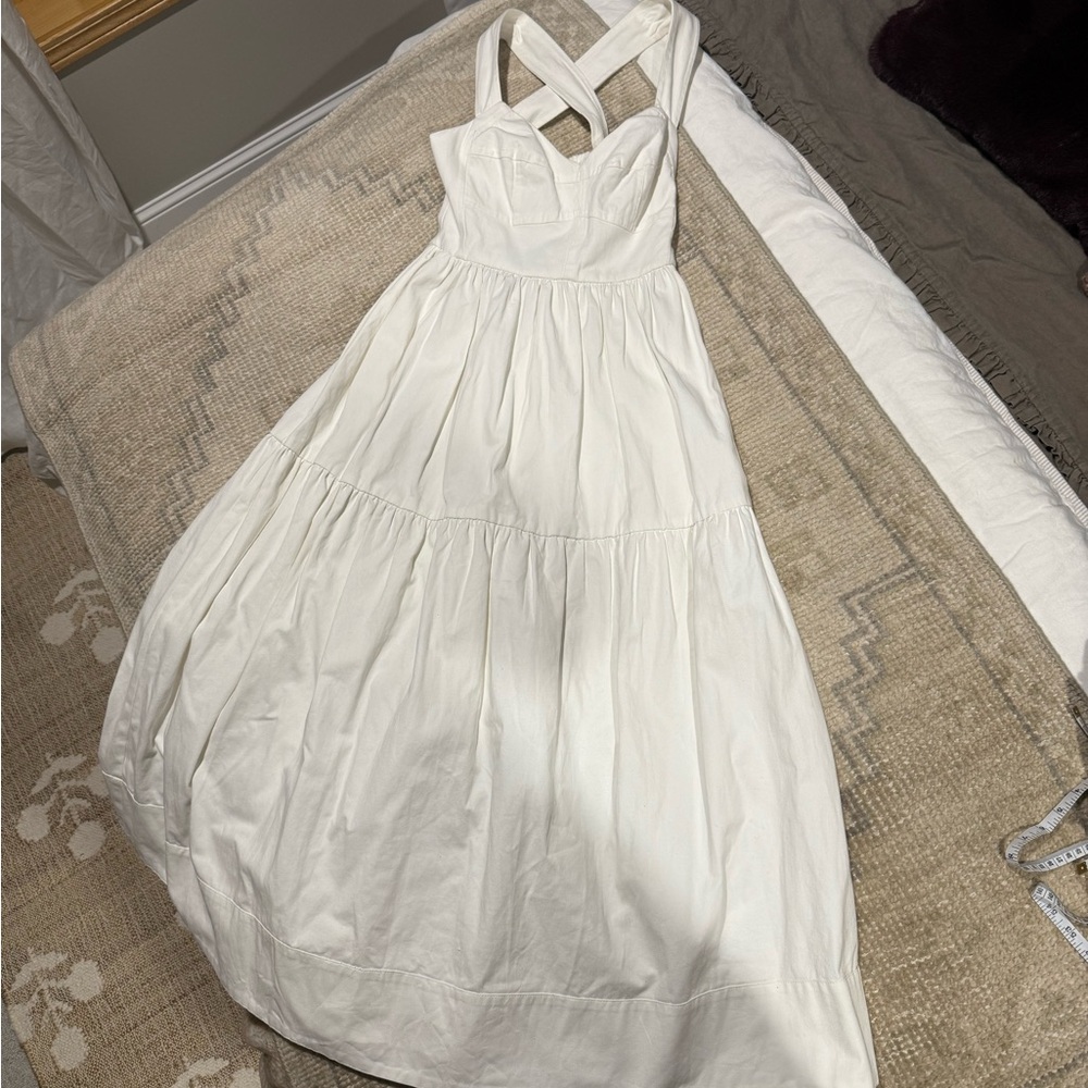 Anthropologie Forever that girl white denim dress